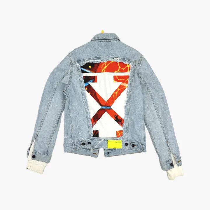 Off-White Off-White Iconic Logo Denim Jacket for Men 0079 Size US M / EU 48-50 / 2 - 3 Thumbnail