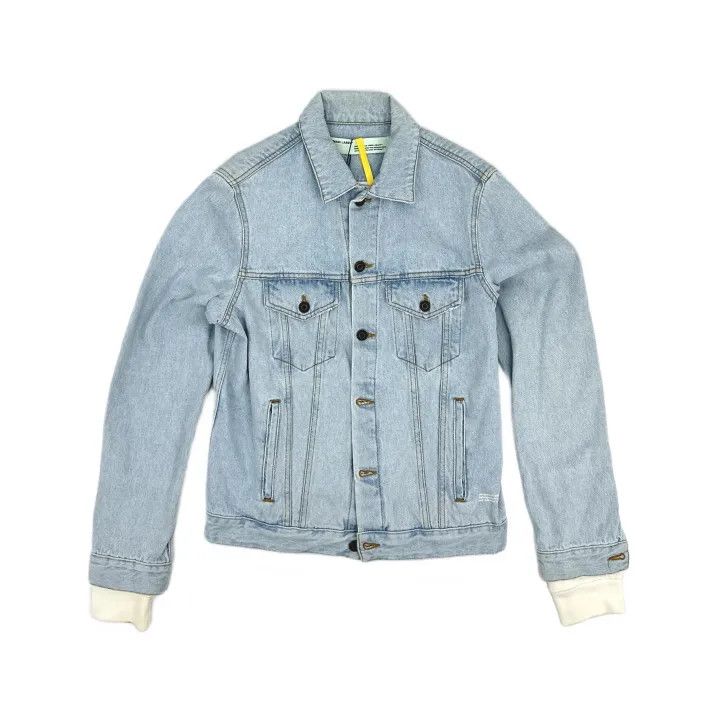 Off-White Off-White Iconic Logo Denim Jacket for Men 0079 Size US M / EU 48-50 / 2 - 2 Thumbnail