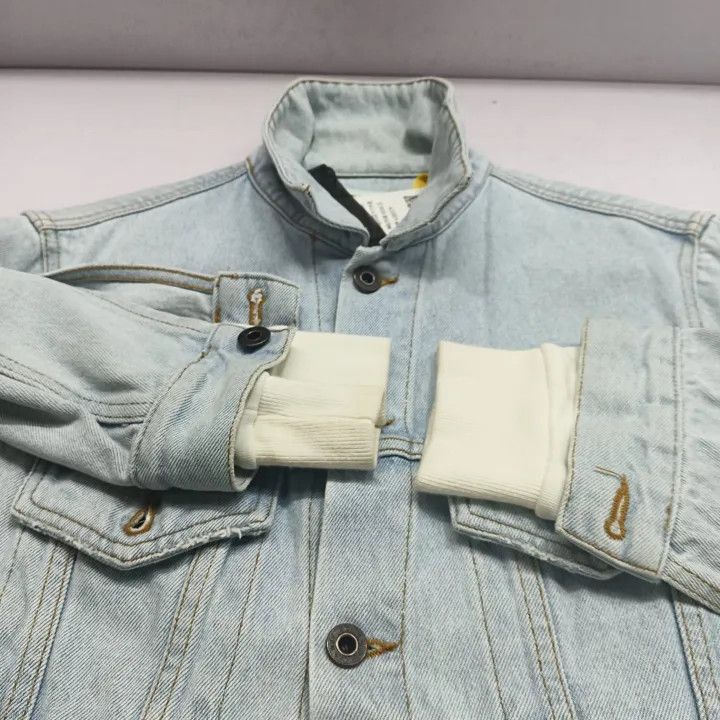 Off-White Off-White Iconic Logo Denim Jacket for Men 0079 Size US M / EU 48-50 / 2 - 12 Thumbnail
