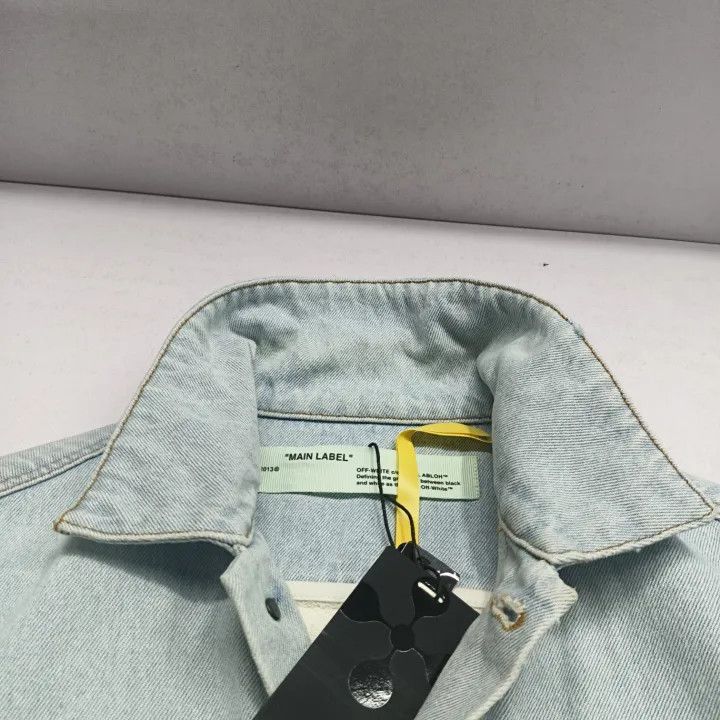 Off-White Off-White Iconic Logo Denim Jacket for Men 0079 Size US M / EU 48-50 / 2 - 9 Thumbnail