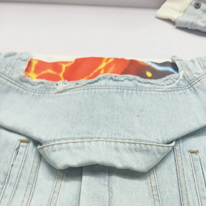 Off-White Off-White Iconic Logo Denim Jacket for Men 0079 Size US M / EU 48-50 / 2 - 8 Thumbnail