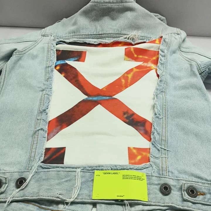 Off-White Off-White Iconic Logo Denim Jacket for Men 0079 Size US M / EU 48-50 / 2 - 17 Thumbnail