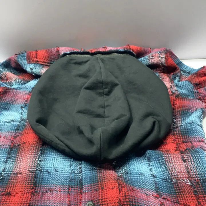 Off-White Off-White Red Blue Hooded Flannel Jacket 0079 Size US L / EU 52-54 / 3 - 9 Thumbnail