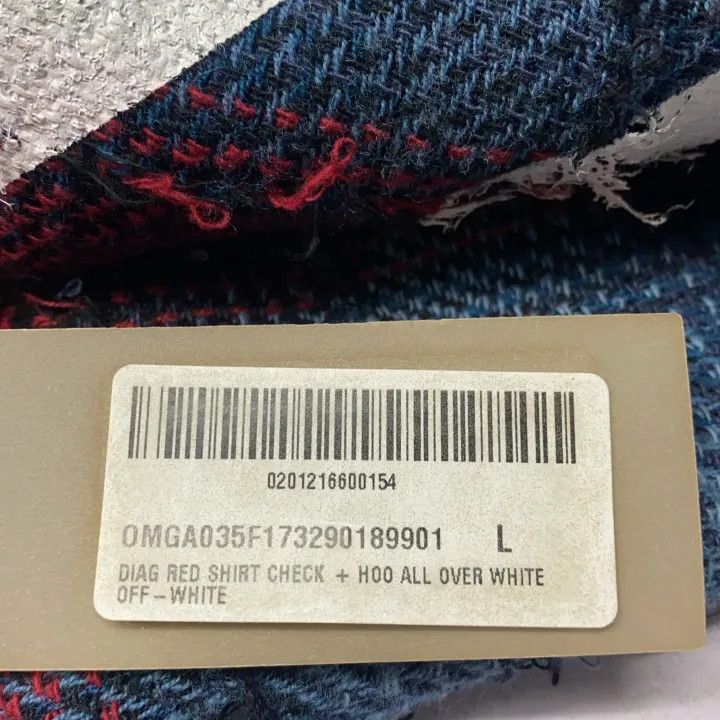 Off-White Off-White Red Blue Hooded Flannel Jacket 0079 Size US L / EU 52-54 / 3 - 7 Thumbnail