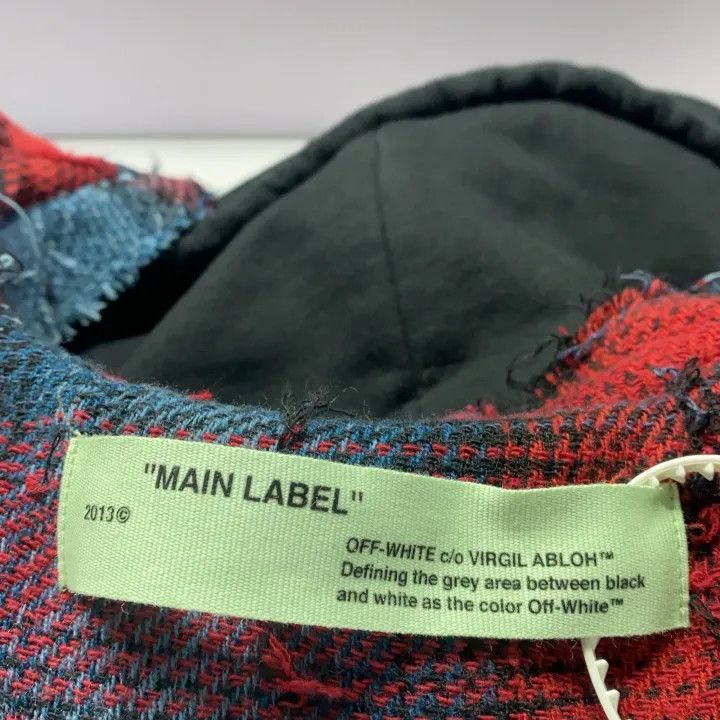 Off-White Off-White Red Blue Hooded Flannel Jacket 0079 Size US L / EU 52-54 / 3 - 4 Thumbnail