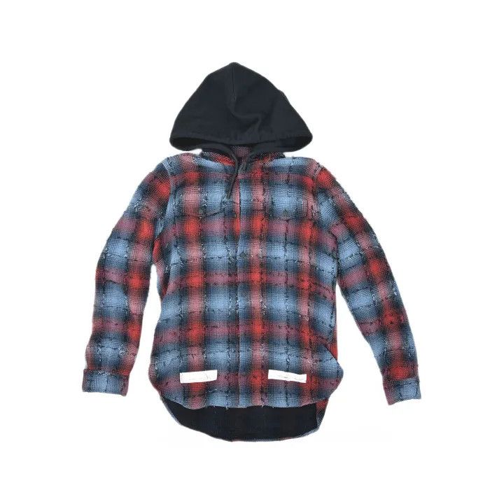 Off-White Off-White Red Blue Hooded Flannel Jacket 0079 Size US L / EU 52-54 / 3 - 2 Thumbnail