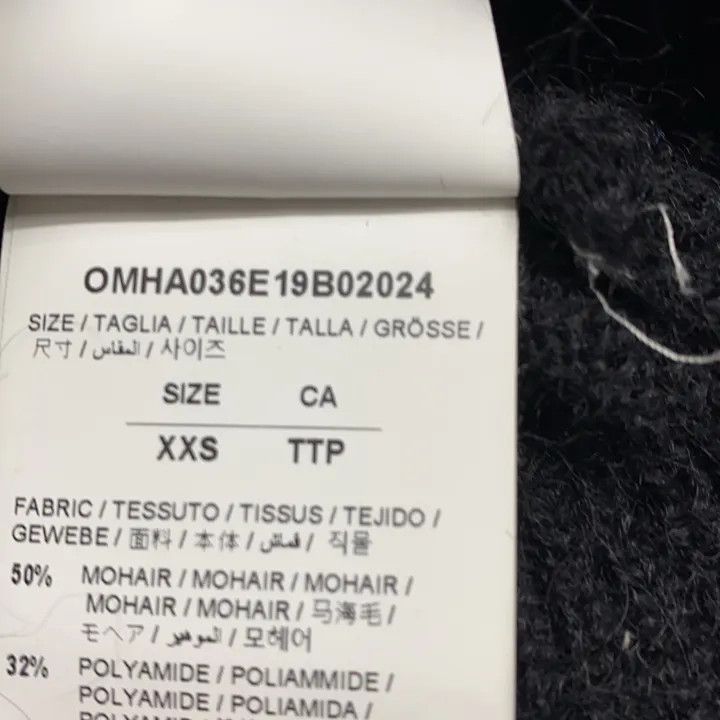 Off-White Off-White Black Mohair Sweater with Graphic Print 0079 Size US XXS / EU 40 - 4 Thumbnail