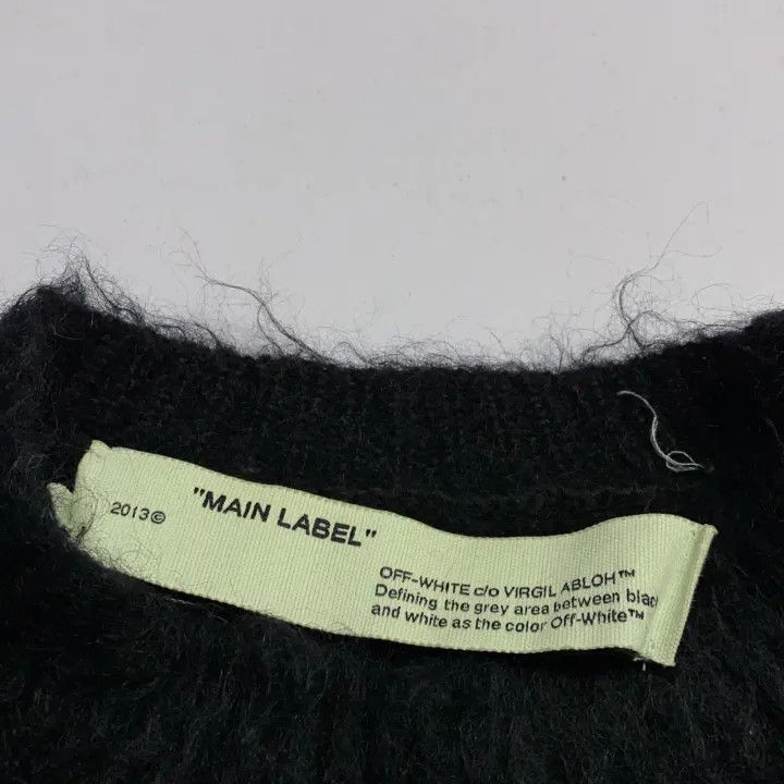 Off-White Off-White Black Mohair Sweater with Graphic Print 0079 Size US XXS / EU 40 - 5 Thumbnail