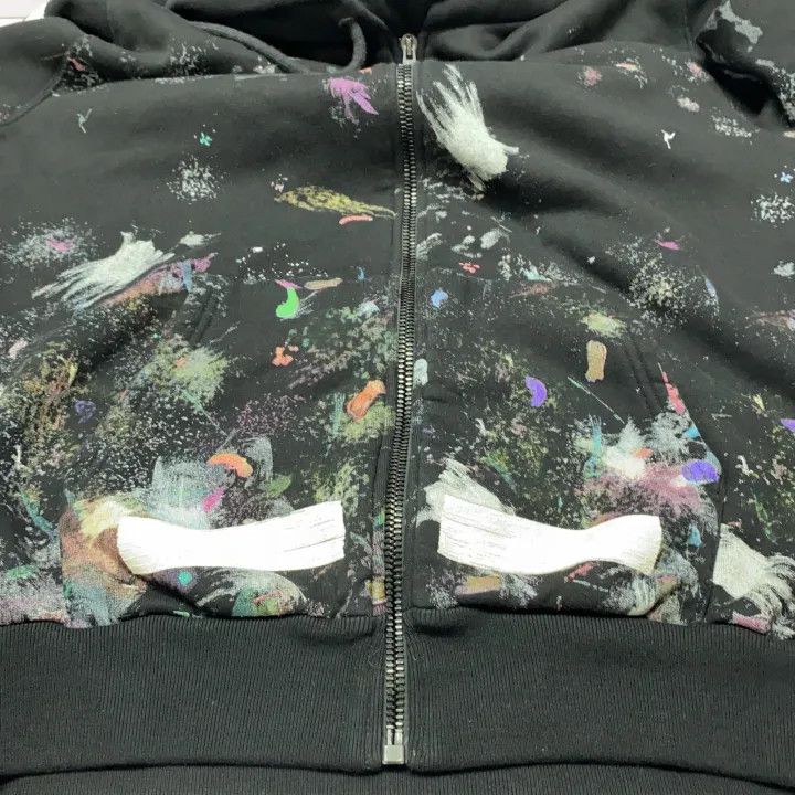 Off-White Off-White Black Graffiti Print Hooded Sweatshirt 0079 Size US M / EU 48-50 / 2 - 11 Thumbnail