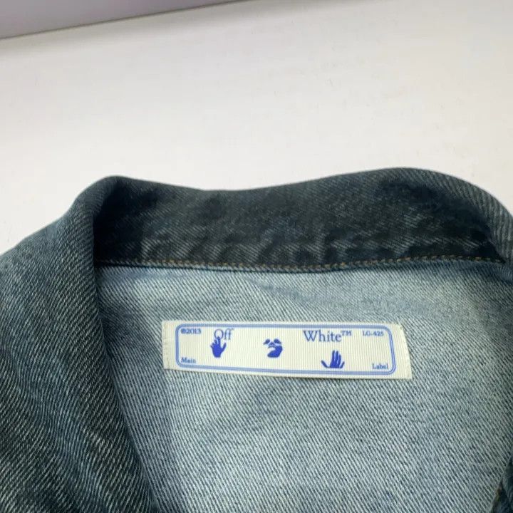 Off-White Off-White Black Logo Denim Jacket for Men 0079 Size US XL / EU 56 / 4 - 5 Thumbnail