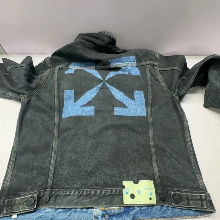 Off-White Off-White Black Logo Denim Jacket for Men 0079 Size US XL / EU 56 / 4 - 13 Thumbnail