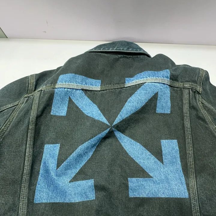 Off-White Off-White Black Logo Denim Jacket for Men 0079 Size US XL / EU 56 / 4 - 6 Thumbnail