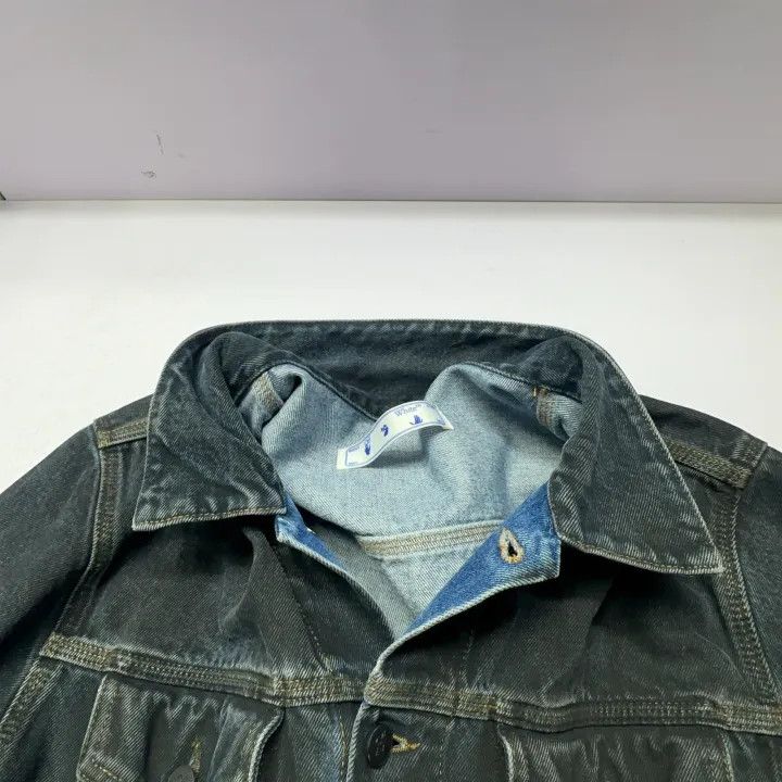 Off-White Off-White Black Logo Denim Jacket for Men 0079 Size US XL / EU 56 / 4 - 7 Thumbnail