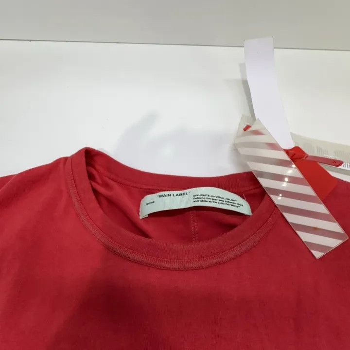 Off-White Off-White Virgil Red Short Sleeve T-Shirt 0079 Size US L / EU 52-54 / 3 - 7 Thumbnail