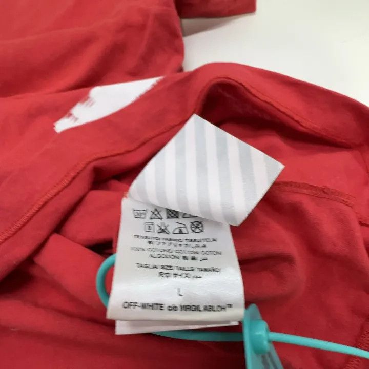 Off-White Off-White Virgil Red Short Sleeve T-Shirt 0079 Size US L / EU 52-54 / 3 - 6 Thumbnail