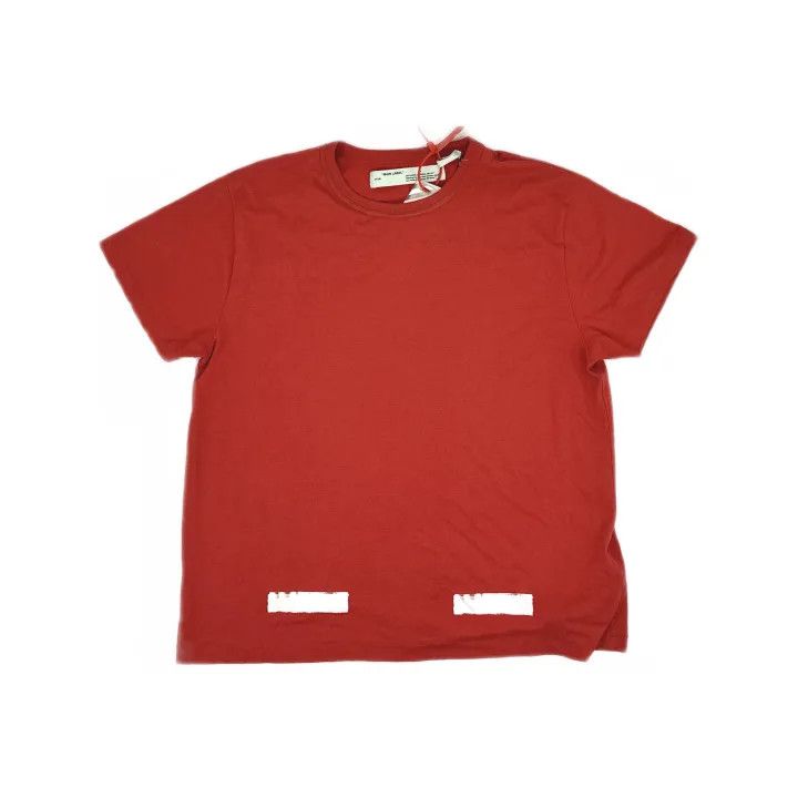 Off-White Off-White Virgil Red Short Sleeve T-Shirt 0079 Size US L / EU 52-54 / 3 - 2 Thumbnail
