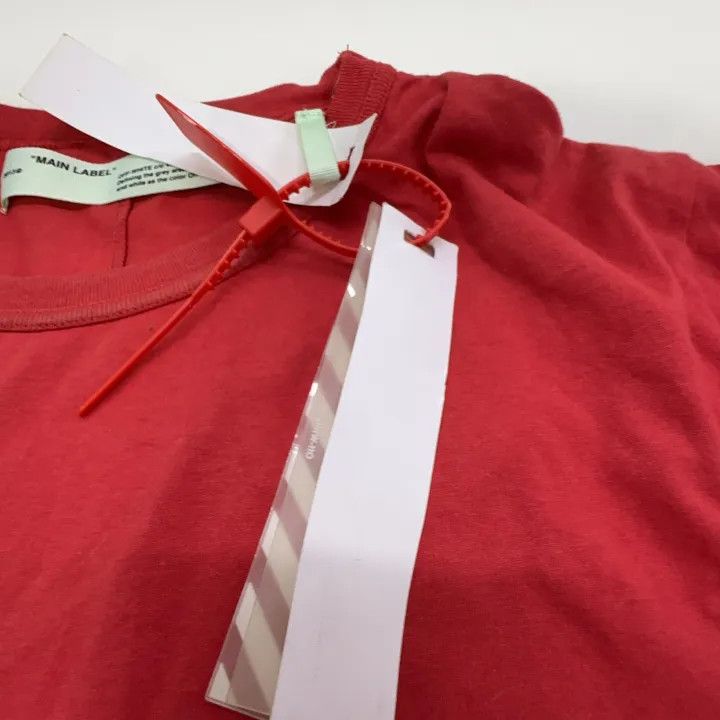 Off-White Off-White Virgil Red Short Sleeve T-Shirt 0079 Size US L / EU 52-54 / 3 - 5 Thumbnail