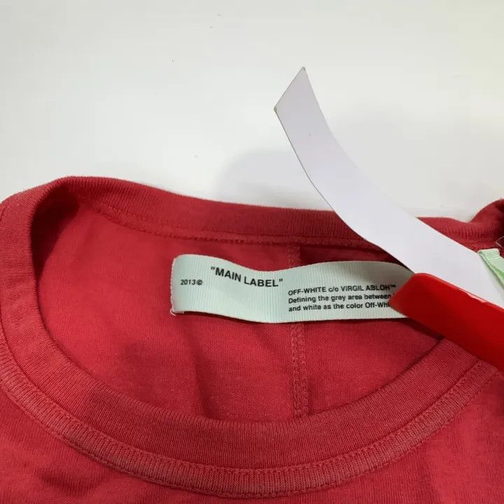 Off-White Off-White Virgil Red Short Sleeve T-Shirt 0079 Size US L / EU 52-54 / 3 - 4 Thumbnail