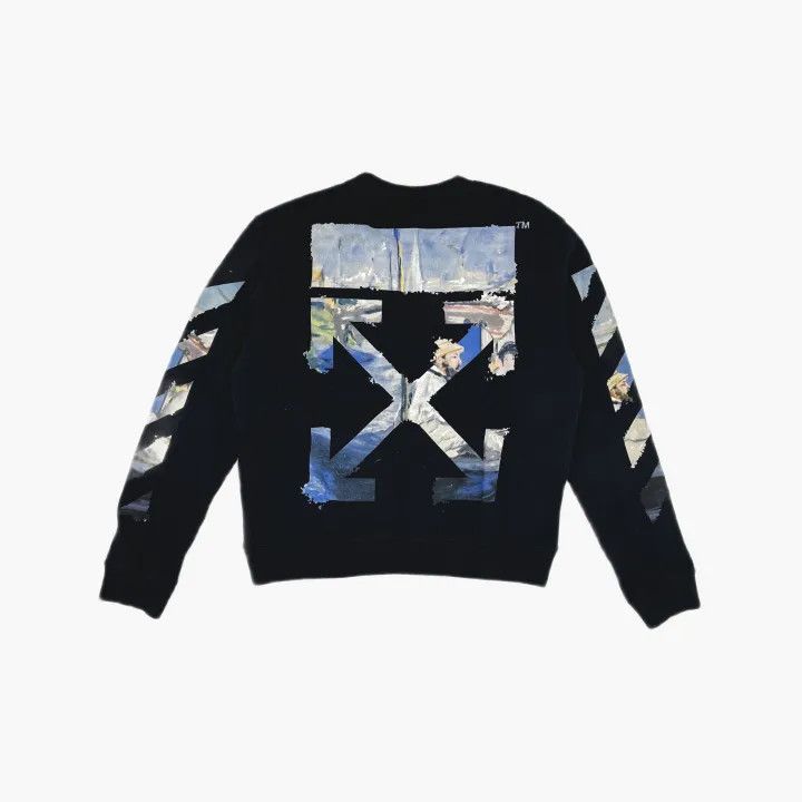 Off-White Off-White SS19 Black Crewneck Sweatshirt for Men 0079 Size US L / EU 52-54 / 3 - 3 Thumbnail
