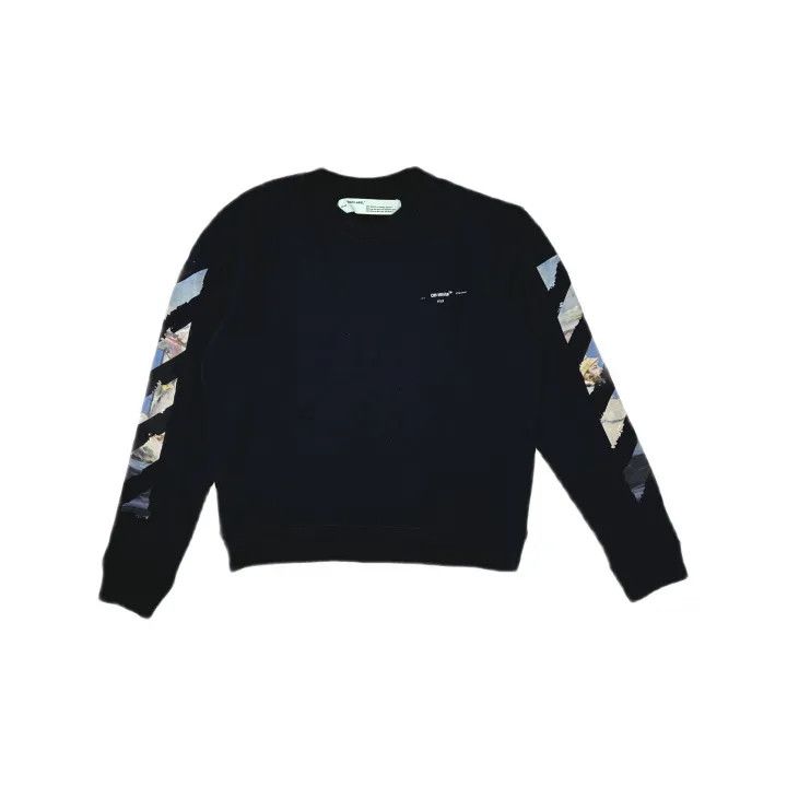 Off-White Off-White SS19 Black Crewneck Sweatshirt for Men 0079 Size US L / EU 52-54 / 3 - 2 Thumbnail