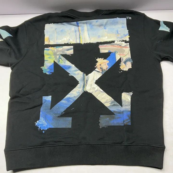 Off-White Off-White SS19 Black Crewneck Sweatshirt for Men 0079 Size US L / EU 52-54 / 3 - 8 Thumbnail