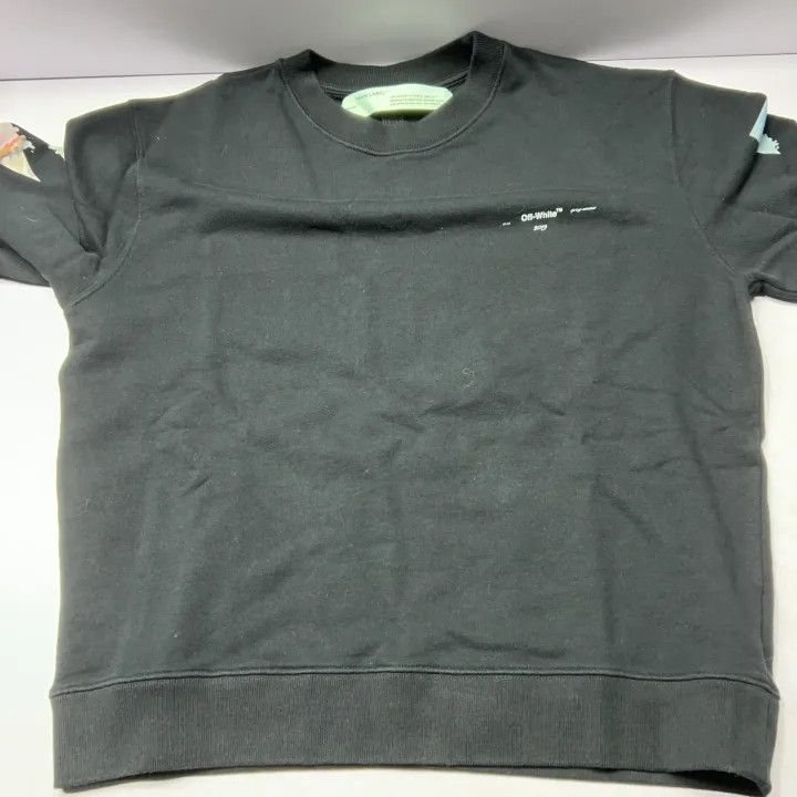 Off-White Off-White SS19 Black Crewneck Sweatshirt for Men 0079 Size US L / EU 52-54 / 3 - 7 Thumbnail
