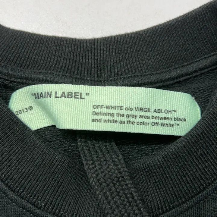 Off-White Off-White SS19 Black Crewneck Sweatshirt for Men 0079 Size US L / EU 52-54 / 3 - 4 Thumbnail