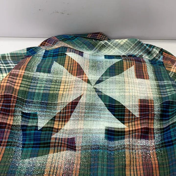 Off-White OFF-WHITE Green Plaid Long Sleeve Shirt 0079 Size US M / EU 48-50 / 2 - 6 Thumbnail