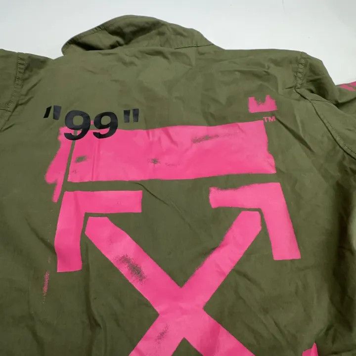 Off-White Off-White Green Cotton Blend Jacket 0079 Size US XS / EU 42 / 0 - 5 Thumbnail