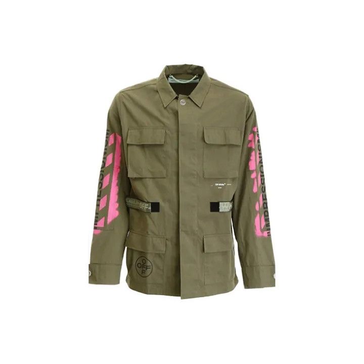 Off-White Off-White Green Cotton Blend Jacket 0079 Size US XS / EU 42 / 0 - 2 Thumbnail