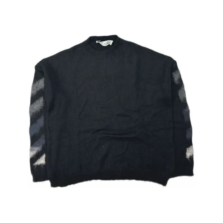Off-White Off-White SS20 Black Mohair Sweater for Men 0079 Size US L / EU 52-54 / 3 - 2 Thumbnail
