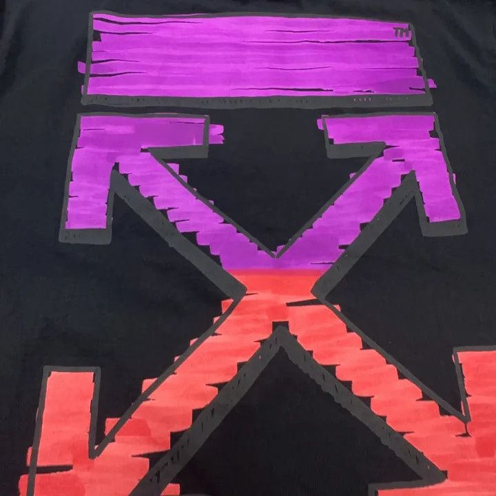 Off-White Off-White Black Cotton T-Shirt with Colorful Arrows 0079 Size US M / EU 48-50 / 2 - 4 Thumbnail