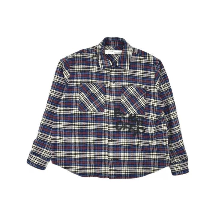 Off-White Off-White Blue Plaid Button-Up Shirt for Men 0079 Size US M / EU 48-50 / 2 - 2 Thumbnail