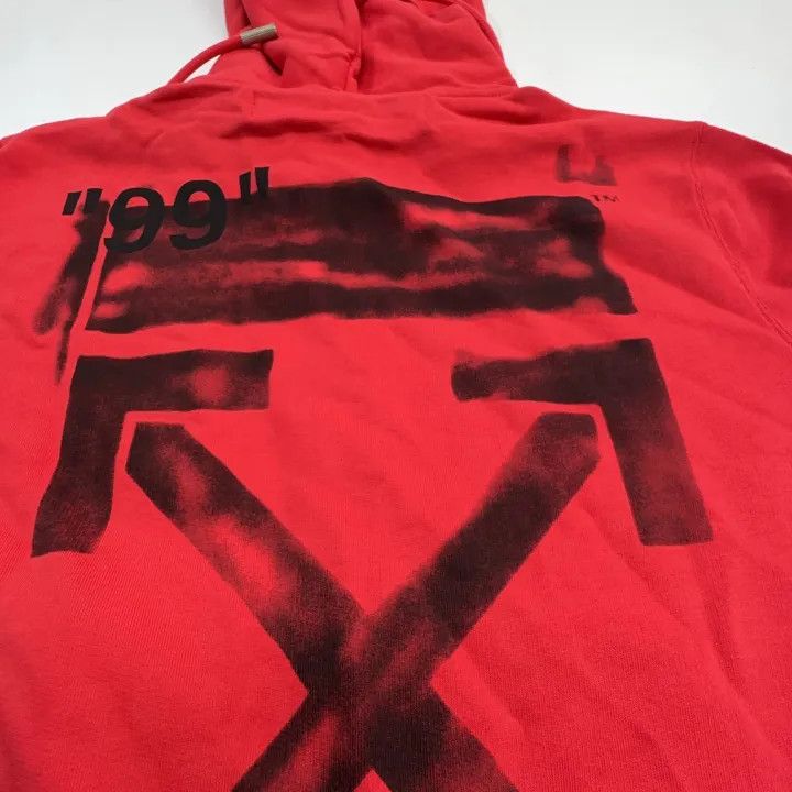 Off-White OFF-WHITE Red Logo Hooded Sweatshirt 0079 Size US XS / EU 42 / 0 - 7 Thumbnail