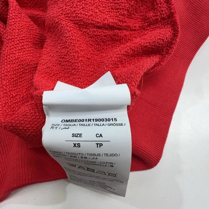 Off-White OFF-WHITE Red Logo Hooded Sweatshirt 0079 Size US XS / EU 42 / 0 - 4 Thumbnail