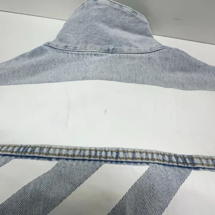 Off-White Off-White Blue Denim Logo Jacket for Men 0079 Size US L / EU 52-54 / 3 - 8 Thumbnail