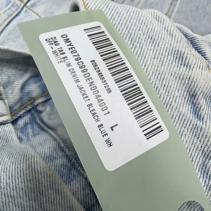 Off-White Off-White Blue Denim Logo Jacket for Men 0079 Size US L / EU 52-54 / 3 - 4 Thumbnail