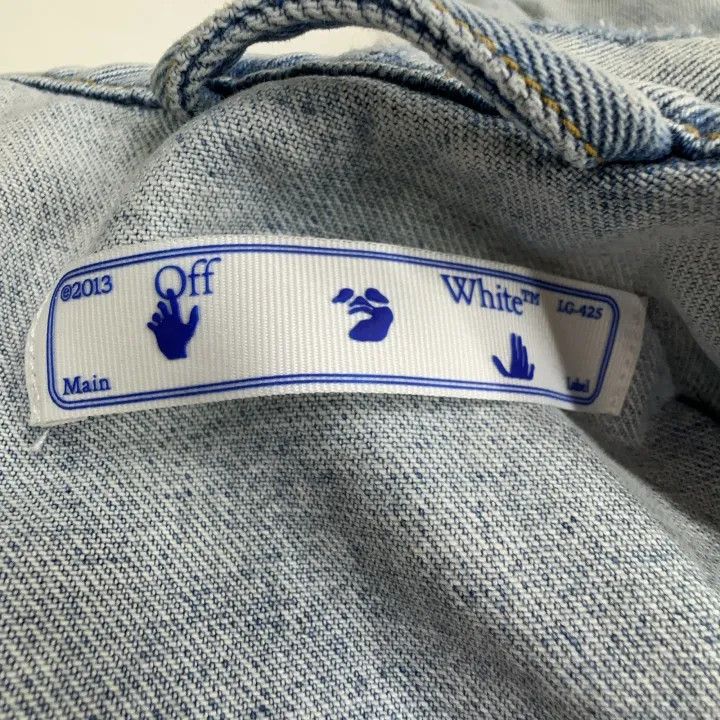 Off-White Print Denim Jacket for Men 0079