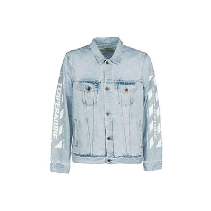 Off-White Print Denim Jacket for Men 0079