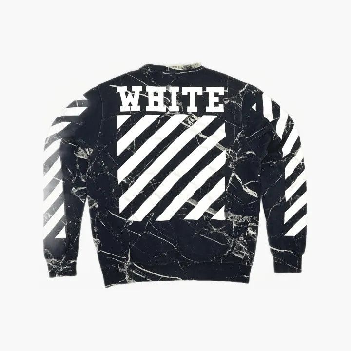 Off-White Off-White Black Marble Pattern Sweatshirt 0079 Size US M / EU 48-50 / 2 - 3 Thumbnail