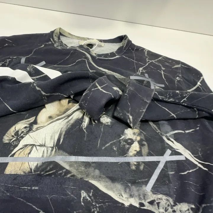 Off-White Off-White Black Marble Pattern Sweatshirt 0079 Size US M / EU 48-50 / 2 - 8 Thumbnail