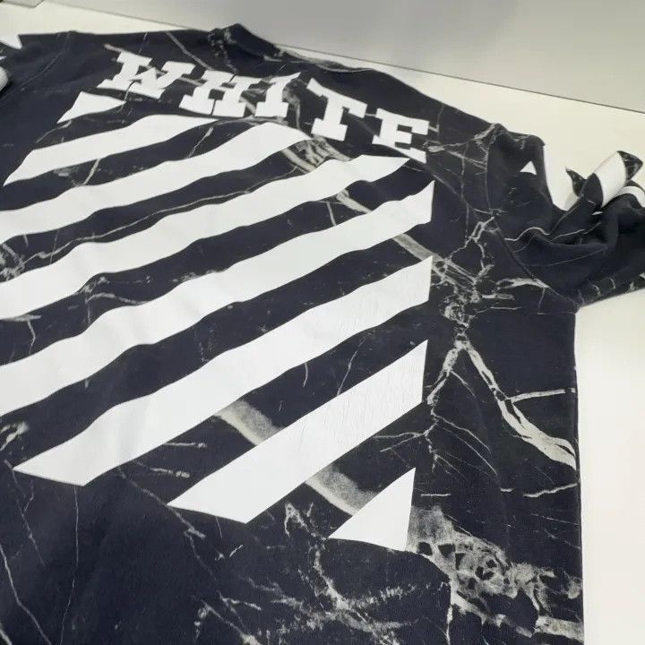 Off-White Off-White Black Marble Pattern Sweatshirt 0079 Size US M / EU 48-50 / 2 - 6 Thumbnail