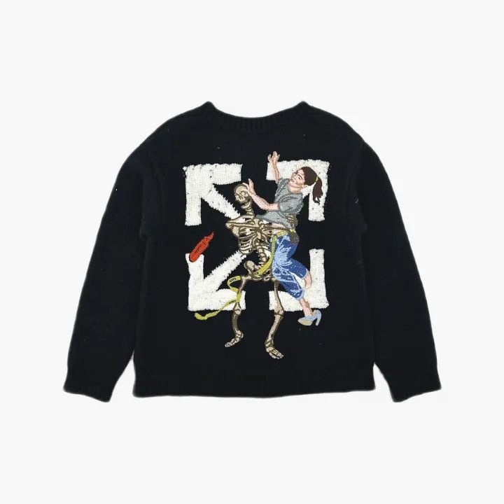 Off-White OFF-WHITE Black and Yellow Sweater for Men 0079 Size US L / EU 52-54 / 3 - 3 Thumbnail