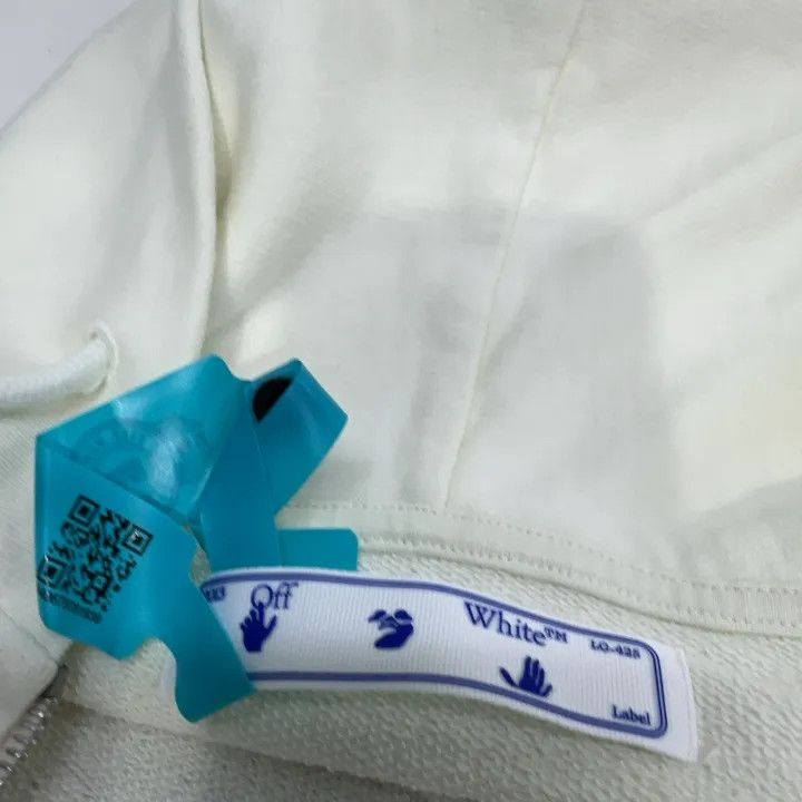 Off-White OFF-WHITE Zipped Up Hoodie White for Men 0079 Size US XXS / EU 40 - 6 Thumbnail