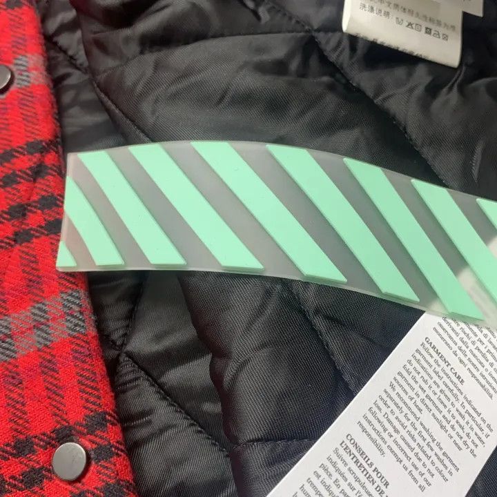 Off-White Off-White Red Plaid Flannel Hooded Shirt Jacket 0079 Size US XL / EU 56 / 4 - 6 Thumbnail