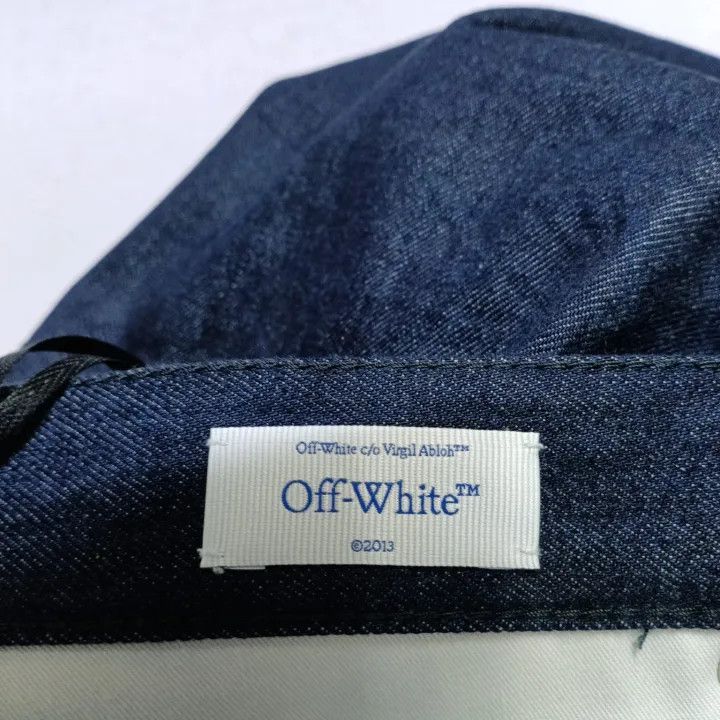 Off-White Off-White Embroidered Logo Straight Leg Jeans 0079 Size US 33 - 4 Thumbnail