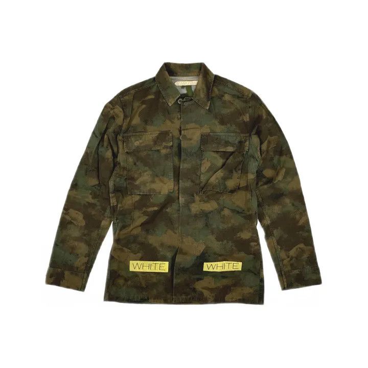 Off-White OFF-WHITE Camouflage Print Button-Up Long Sleeve Shirt 0079 Size US XS / EU 42 / 0 - 2 Thumbnail