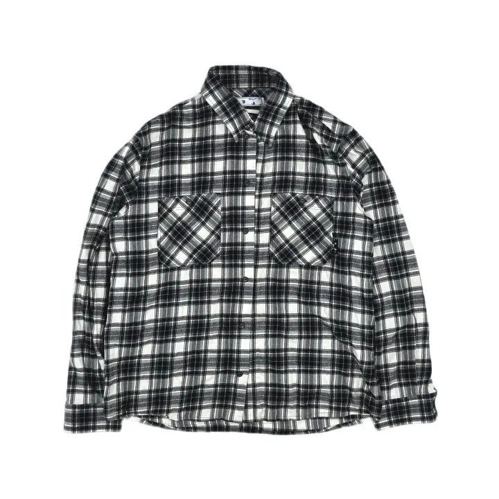 Off-White OFF-WHITE Black Plaid Long Sleeve Shirt 0079 Size US XL / EU 56 / 4 - 2 Thumbnail