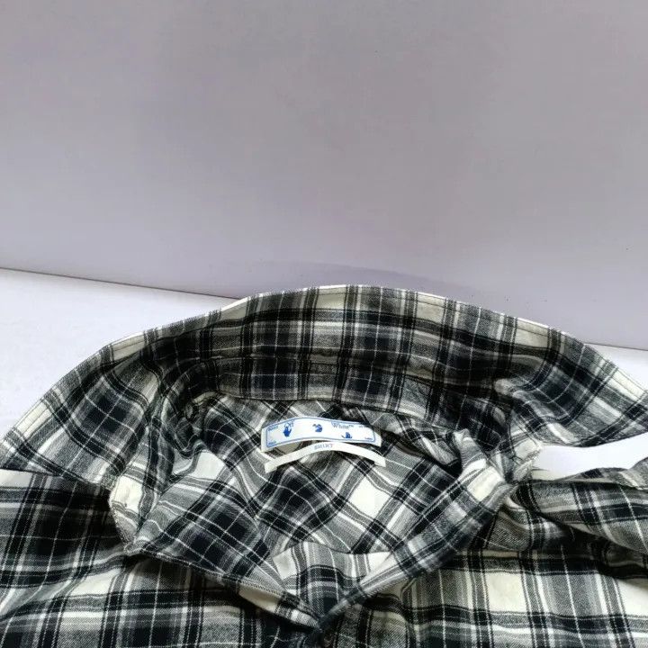 Off-White OFF-WHITE Black Plaid Long Sleeve Shirt 0079 Size US XL / EU 56 / 4 - 7 Thumbnail