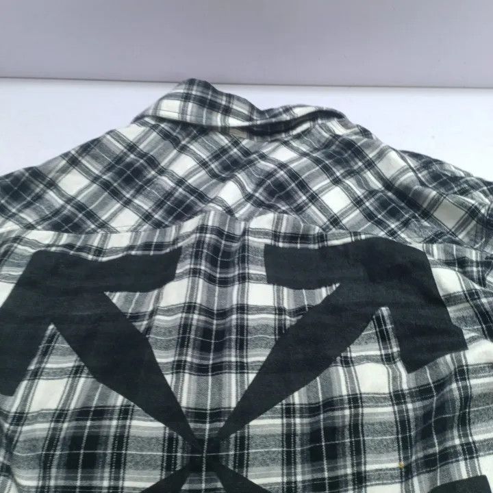 Off-White OFF-WHITE Black Plaid Long Sleeve Shirt 0079 Size US XL / EU 56 / 4 - 6 Thumbnail
